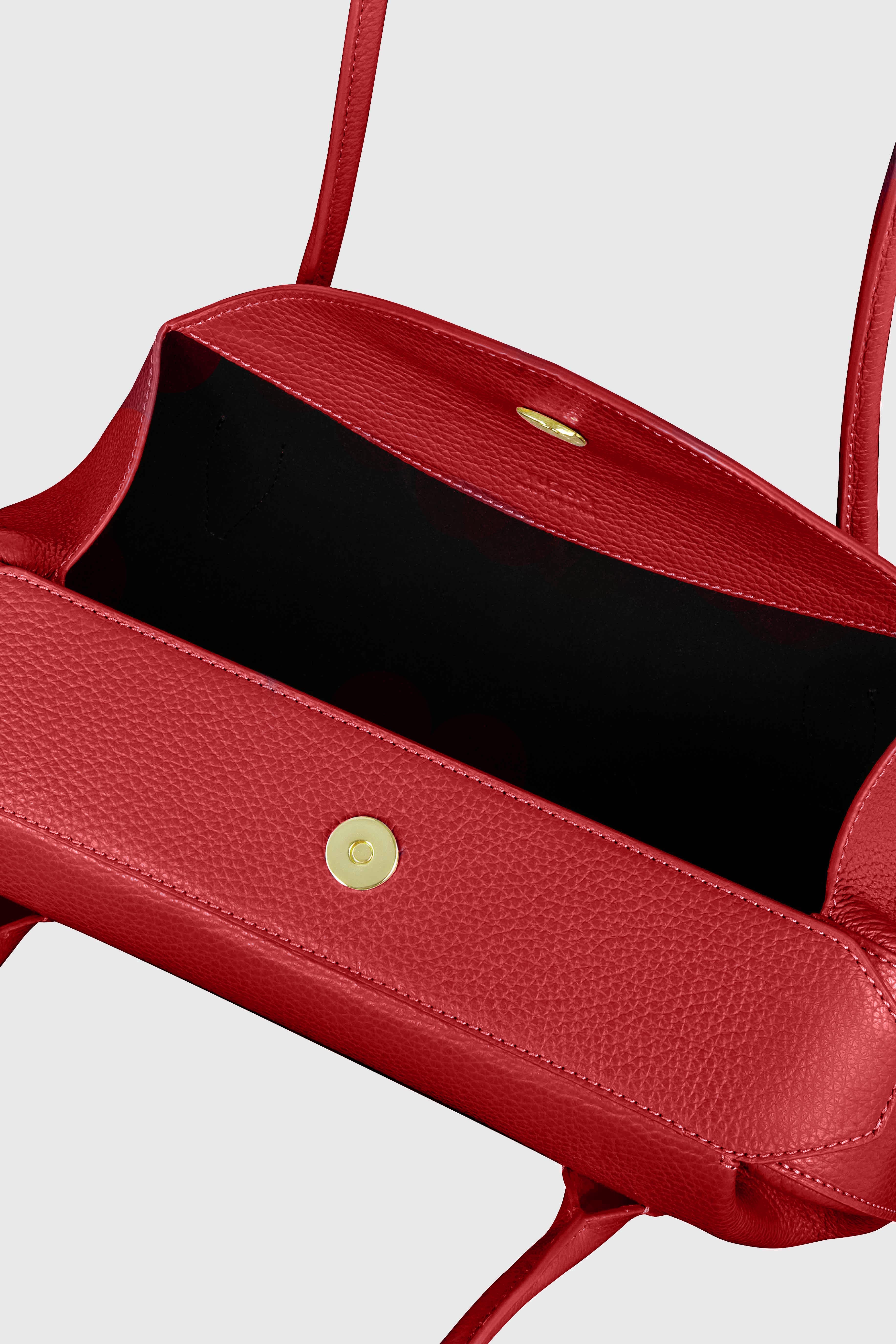 OYSTER SHOULDER BAG - CAYENNE PEBBLE GRAINED LEATHER