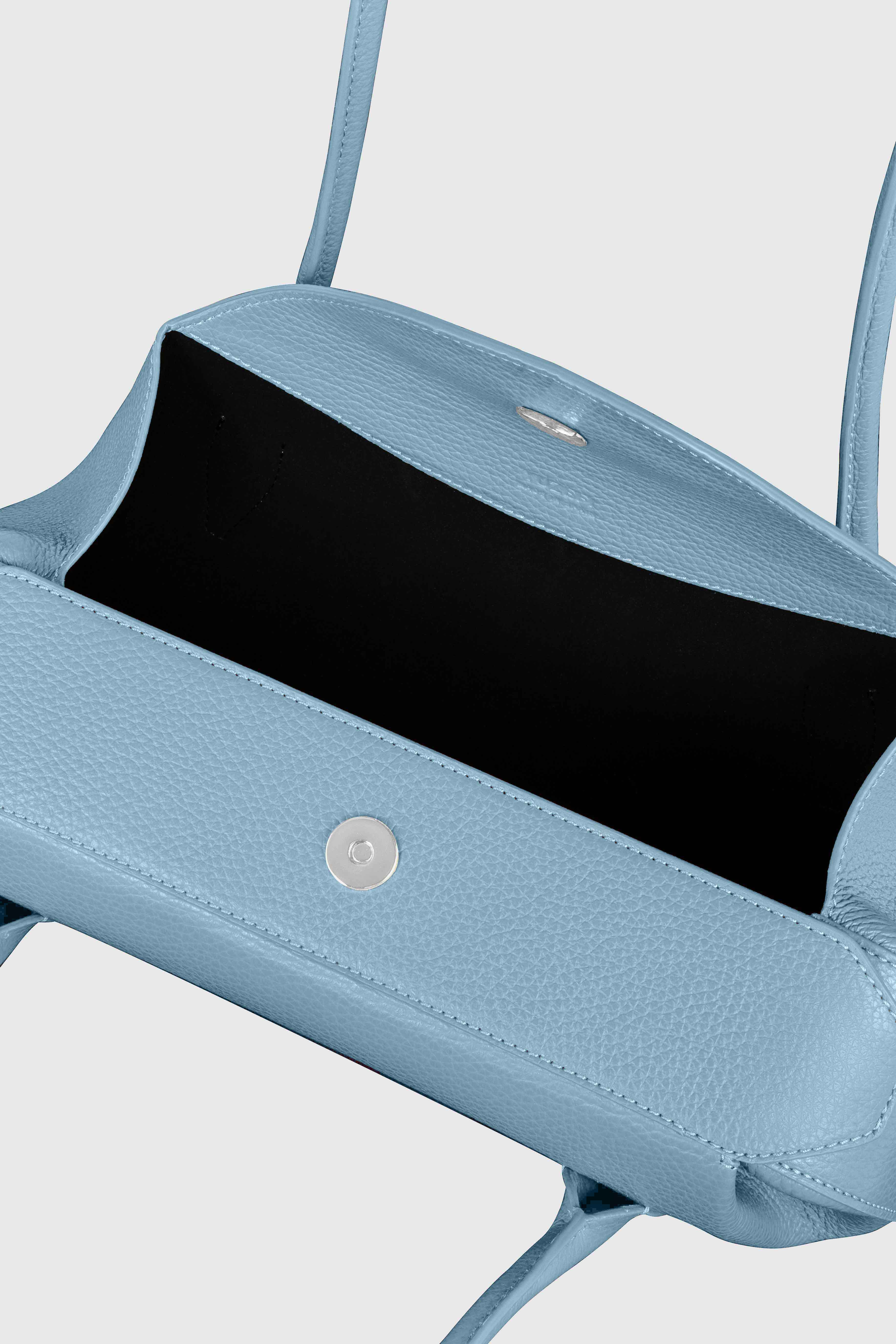 OYSTER SHOULDER BAG - CORNFLOWER PEBBLE GRAINED LEATHER