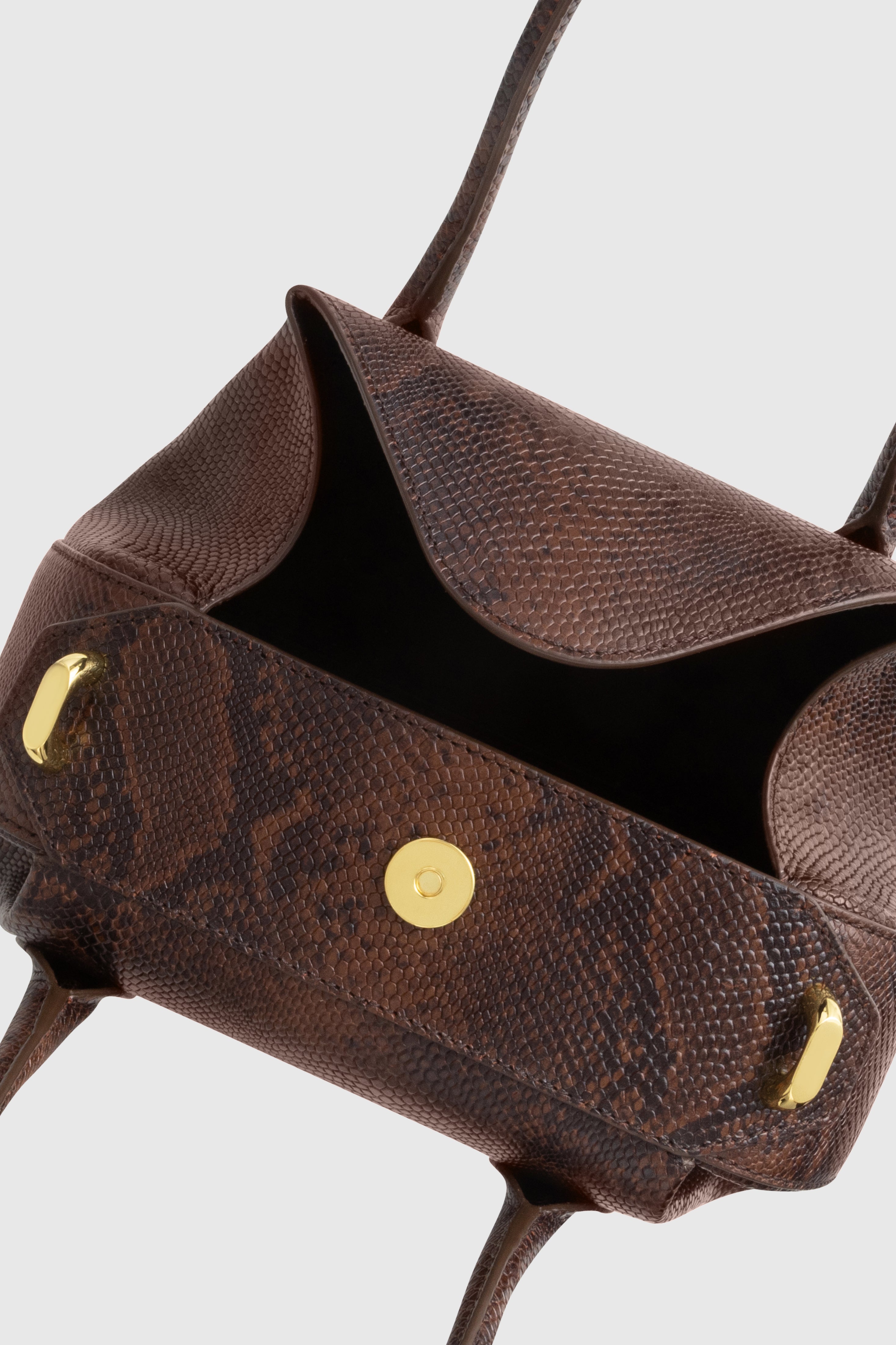 OYSTER MINI DUFFLE - EMBOSSED SNAKE COWHIDE LEATHER