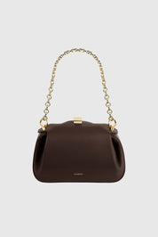OYSTER MINI CLUTCH - ESPRESSO PEBBLE GRAINED LEATHER