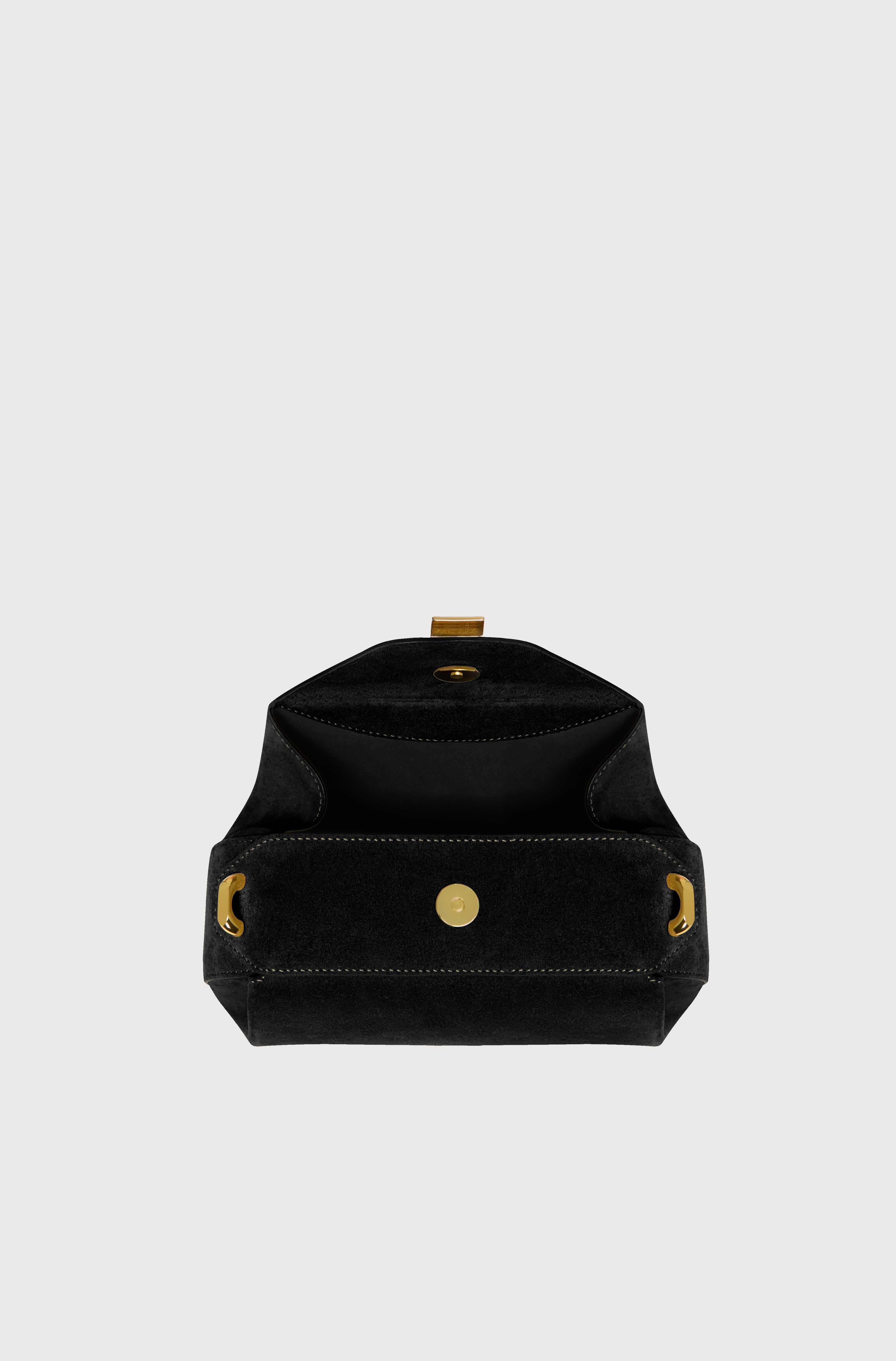 OYSTER MINI CLUTCH - BLACK SUEDE