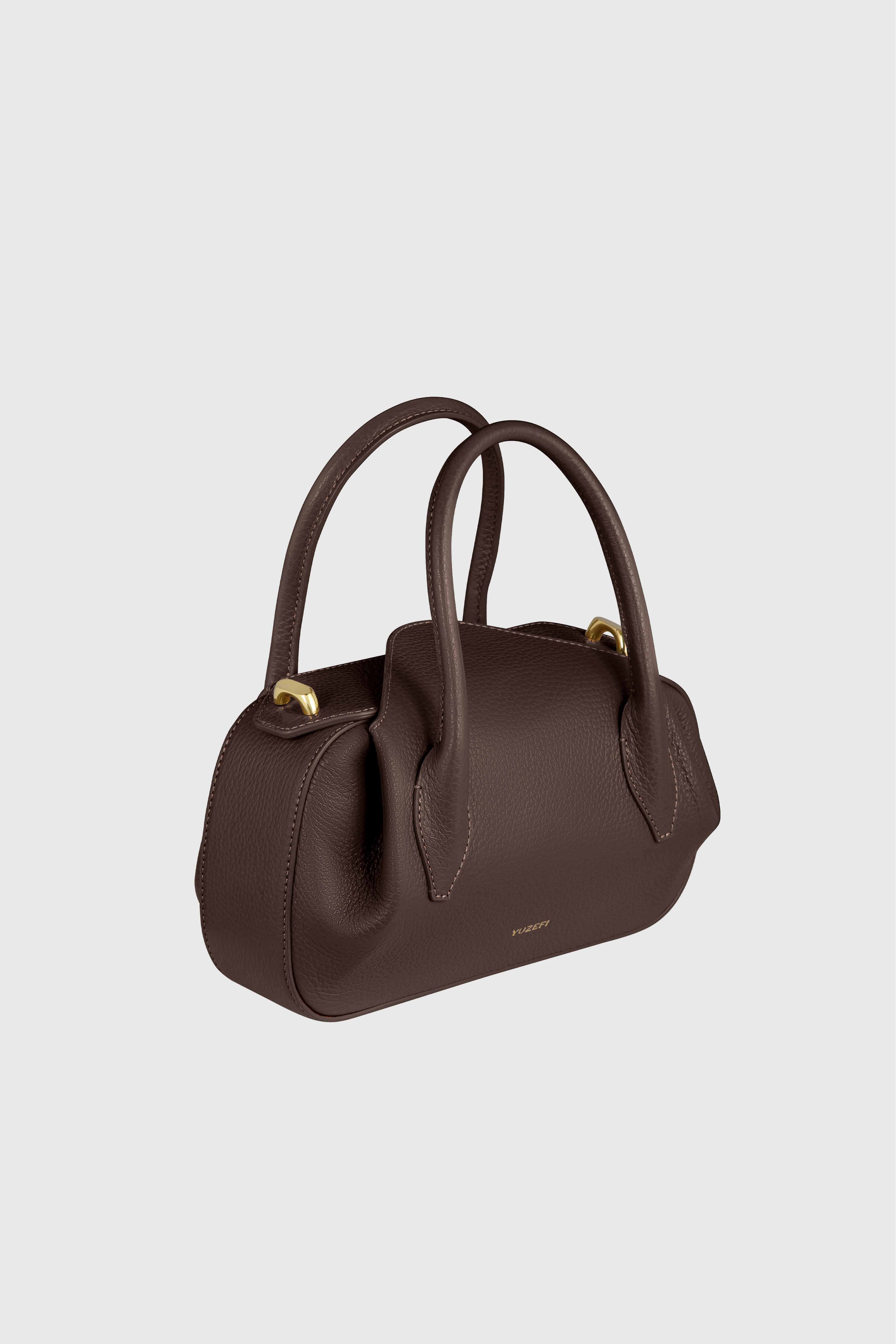 OYSTER MINI DUFFLE - ESPRESSO PEBBLE GRAINED LEATHER