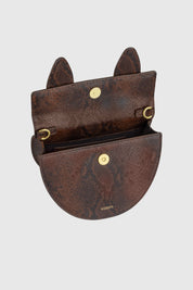 PRETZEL - EMBOSSED SNAKE COWHIDE LEATHER