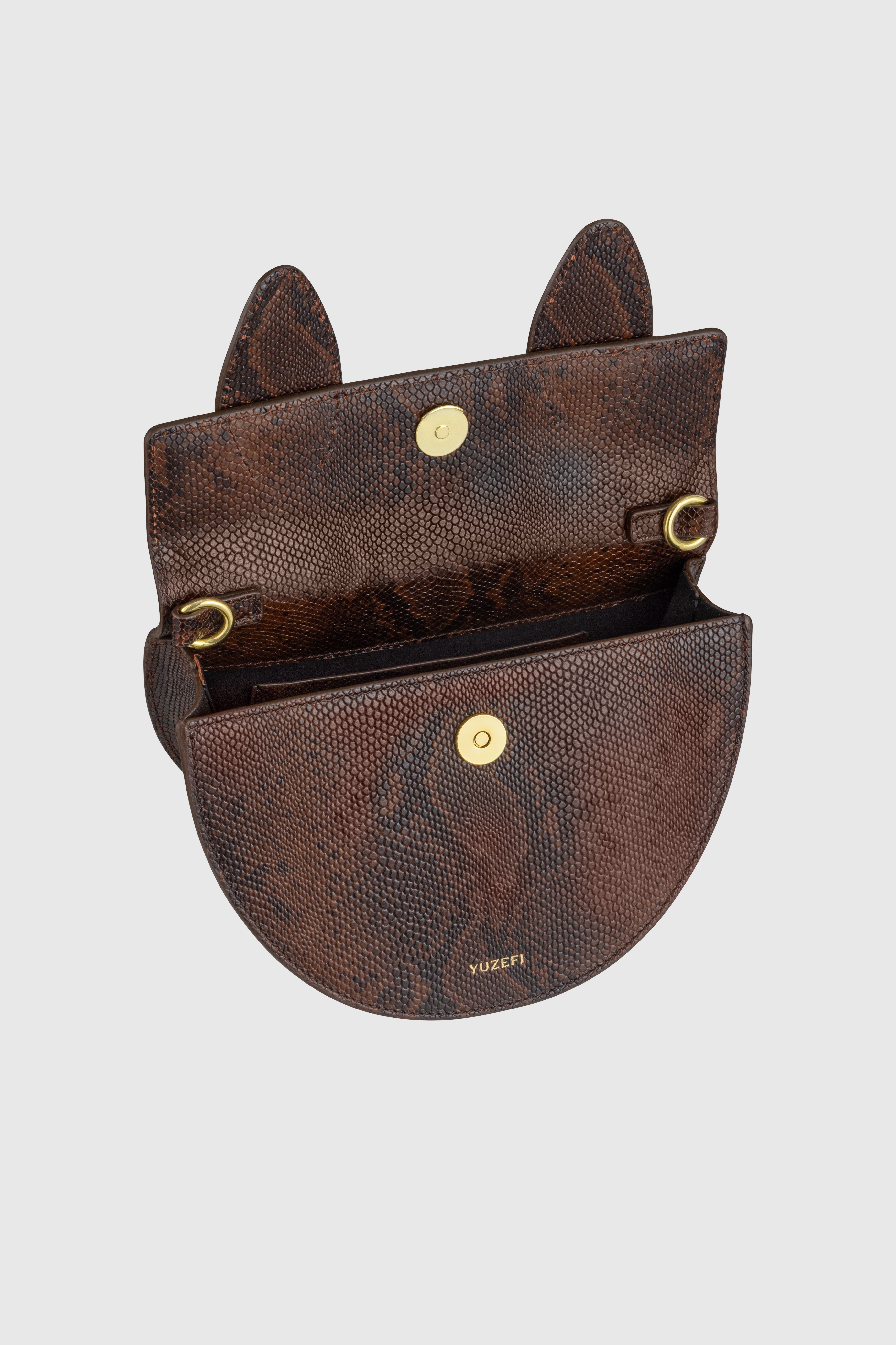 PRETZEL - EMBOSSED SNAKE COWHIDE LEATHER