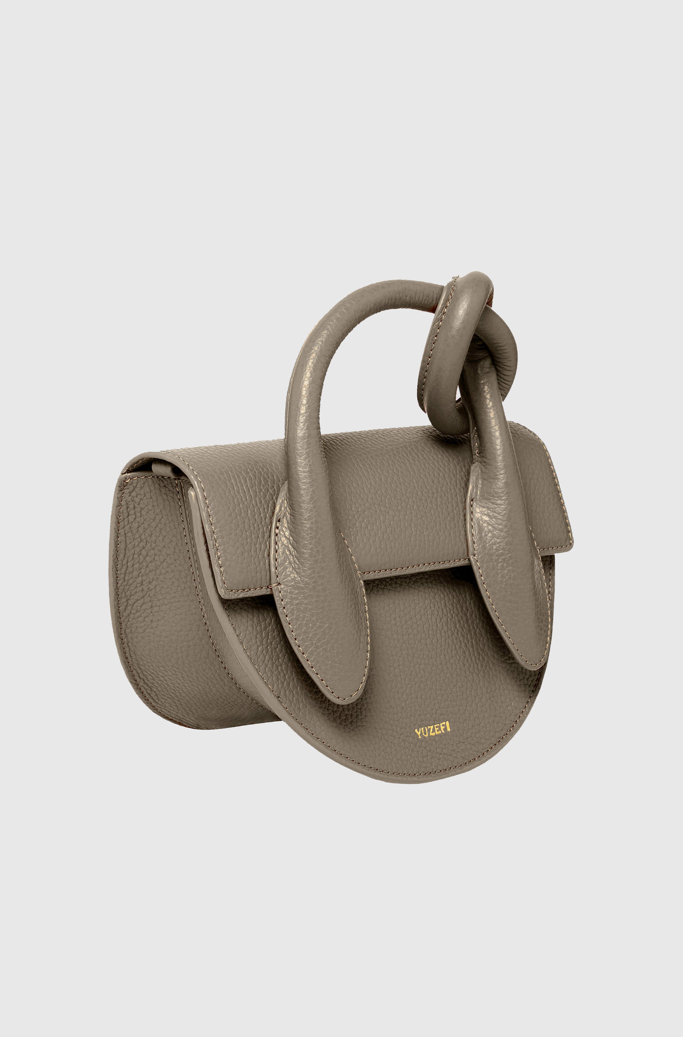 PRETZEL - TAUPE PEBBLE GRAINED LEATHER