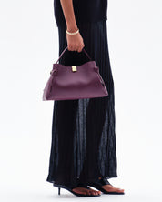 GYOZA - WINE PEBBLE GRAINED LEATHER