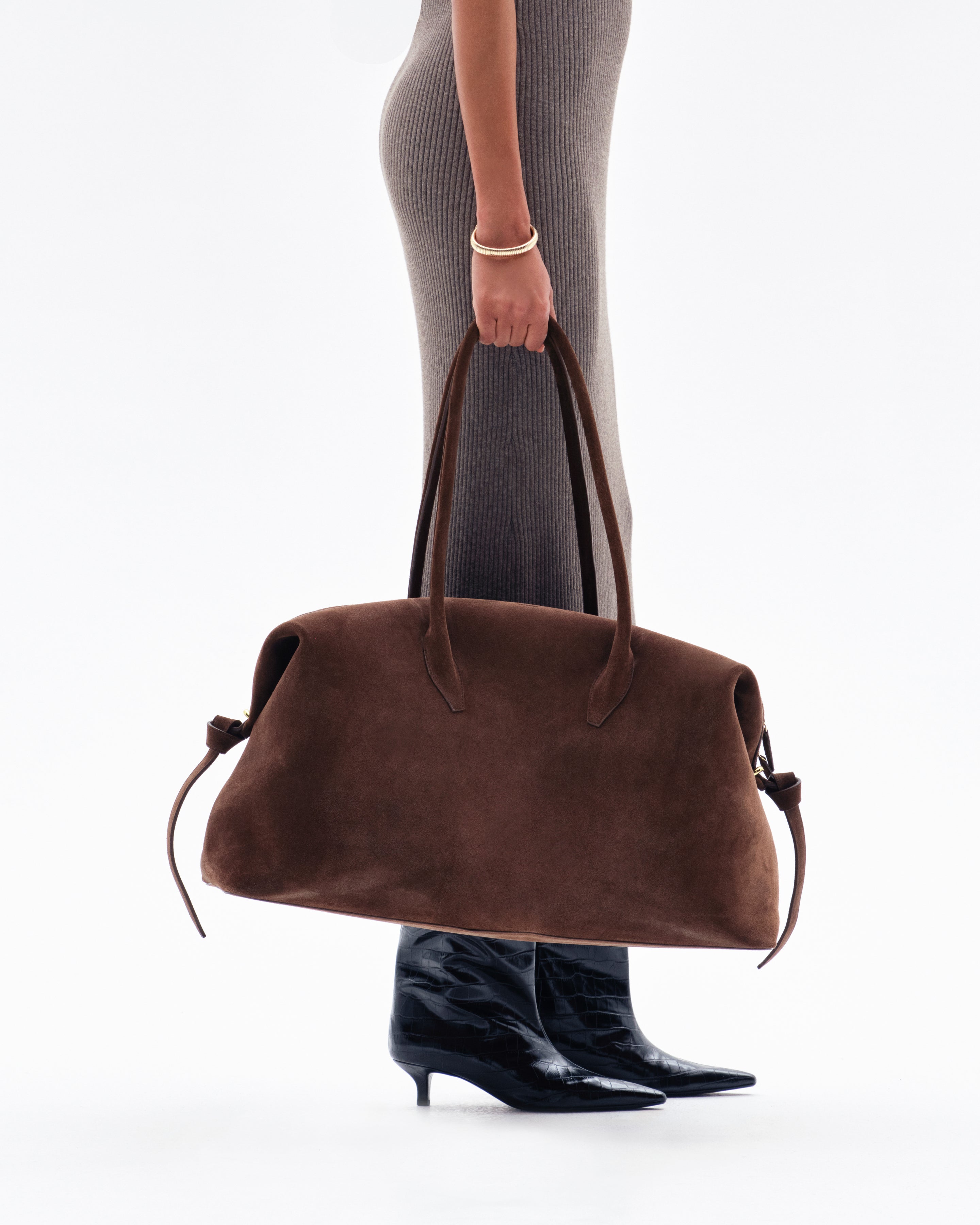 BRIOCHE WEEKENDER - CHOCOLATE SUEDE
