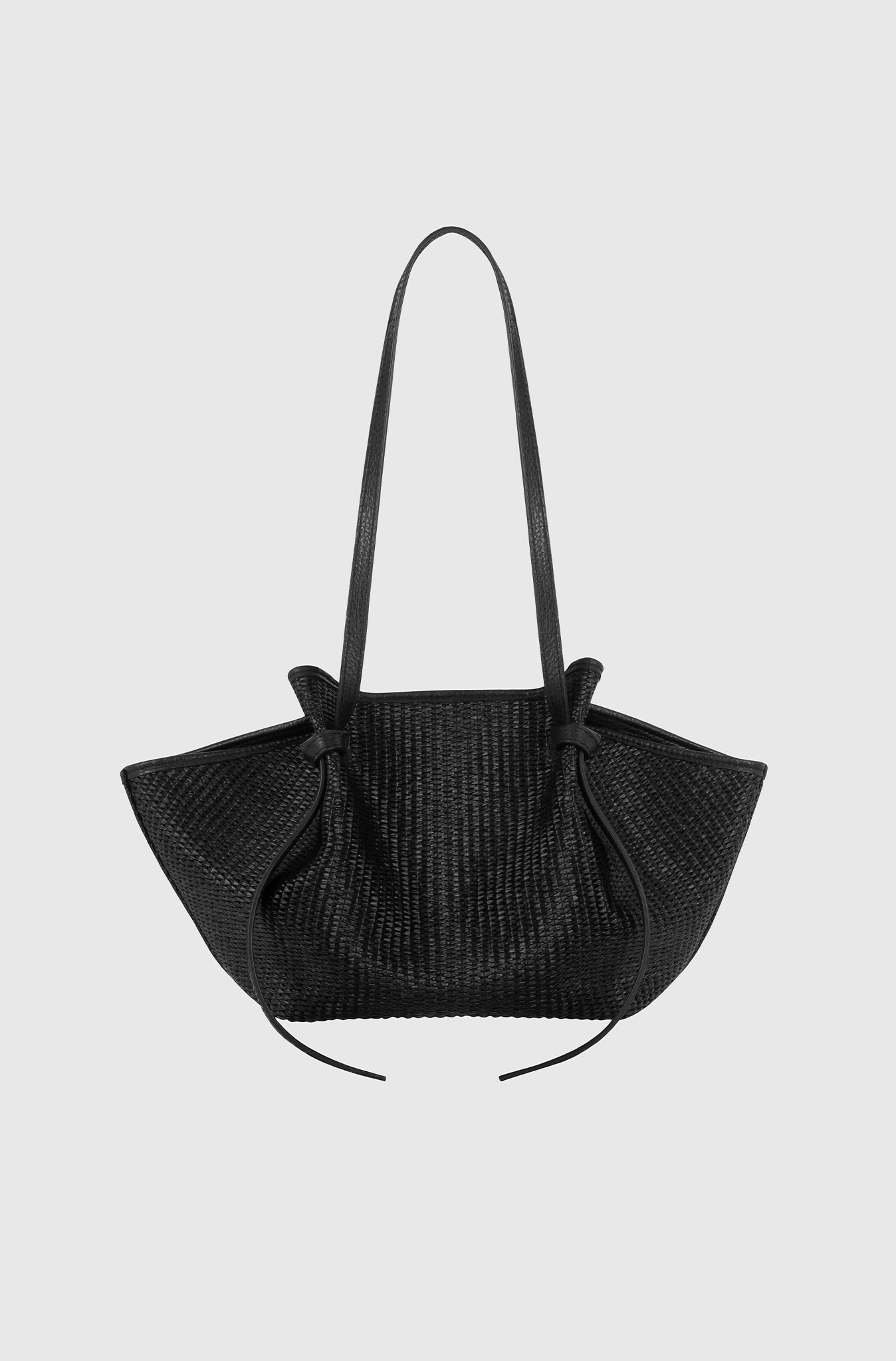 MOCHI - BLACK WOVEN RAFFIA – Yuzefi