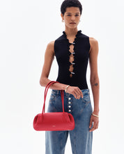 OYSTER SHOULDER BAG - CAYENNE PEBBLE GRAINED LEATHER