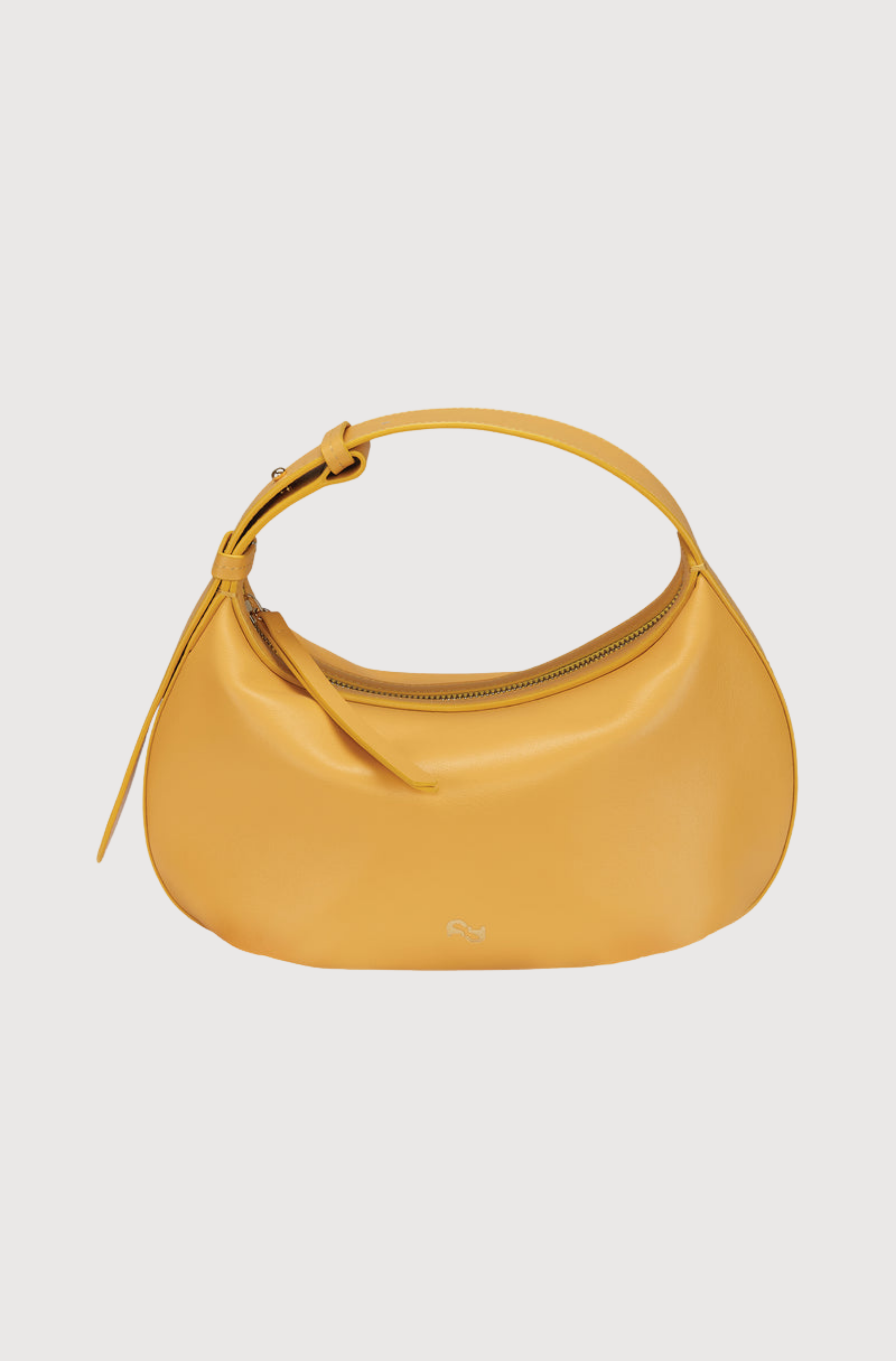 BY FAR Yellow Patent Baby Amber Bag