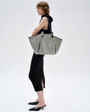 XL MOCHI - STRIPED WOVEN CANVAS
