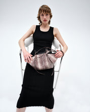 MOCHI - EMBOSSED ASH SNAKE COWHIDE LEATHER
