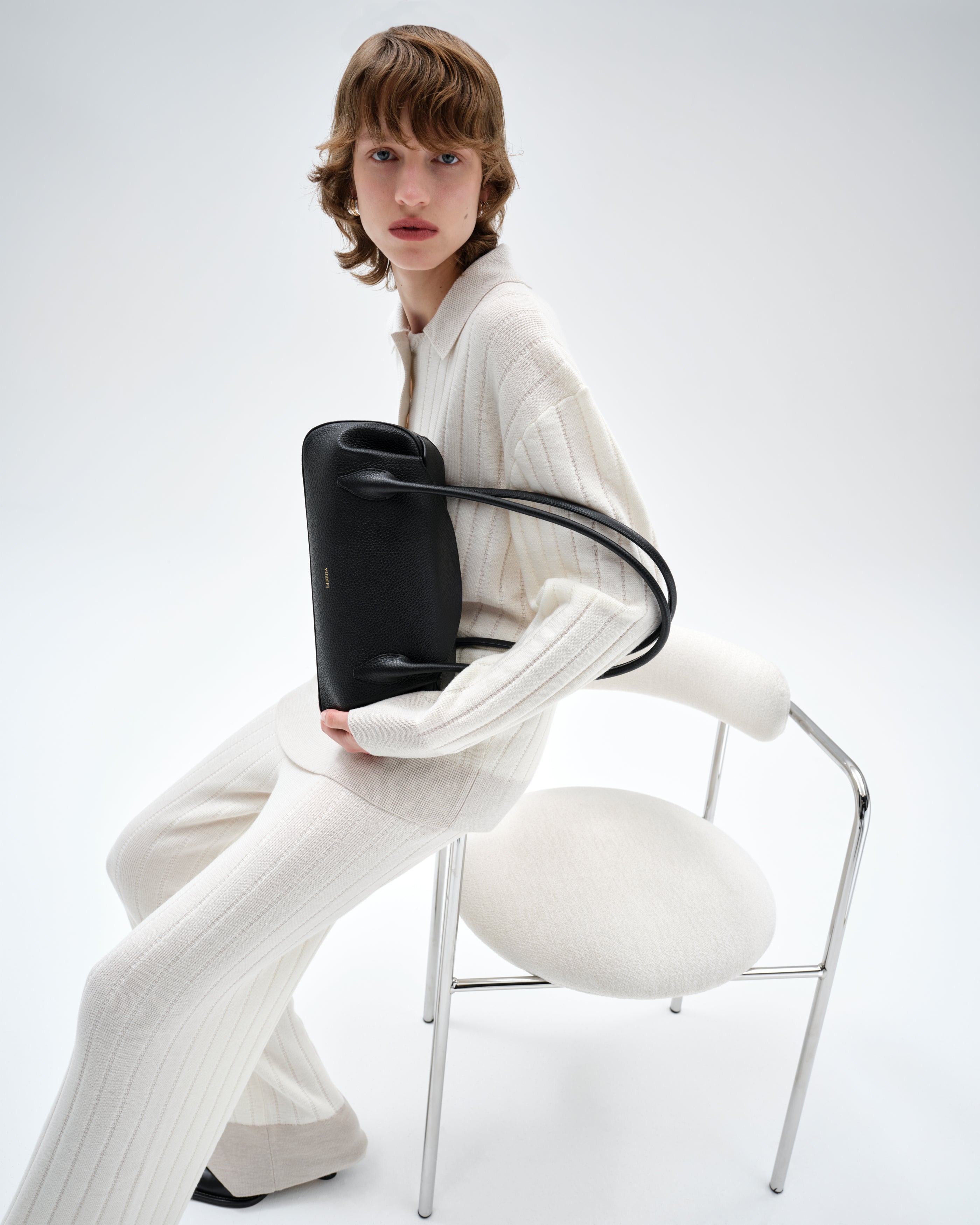 ELLIS TUCK STITCH OVERSIZED POLO - OATMEAL