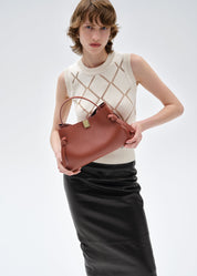 GYOZA - MAPLE PEBBLE GRAINED LEATHER