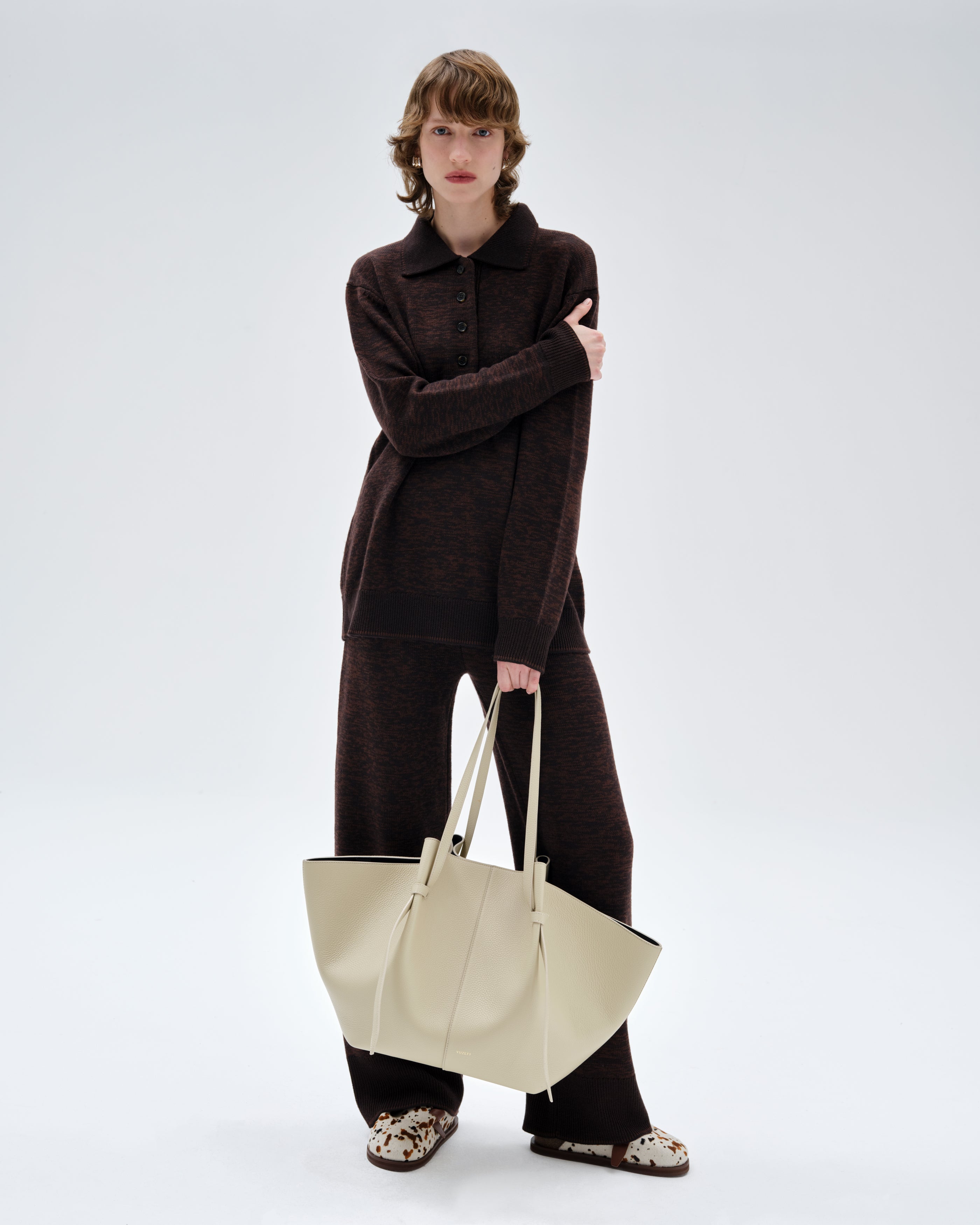 XL MOCHI - ANGORA PEBBLE GRAINED LEATHER