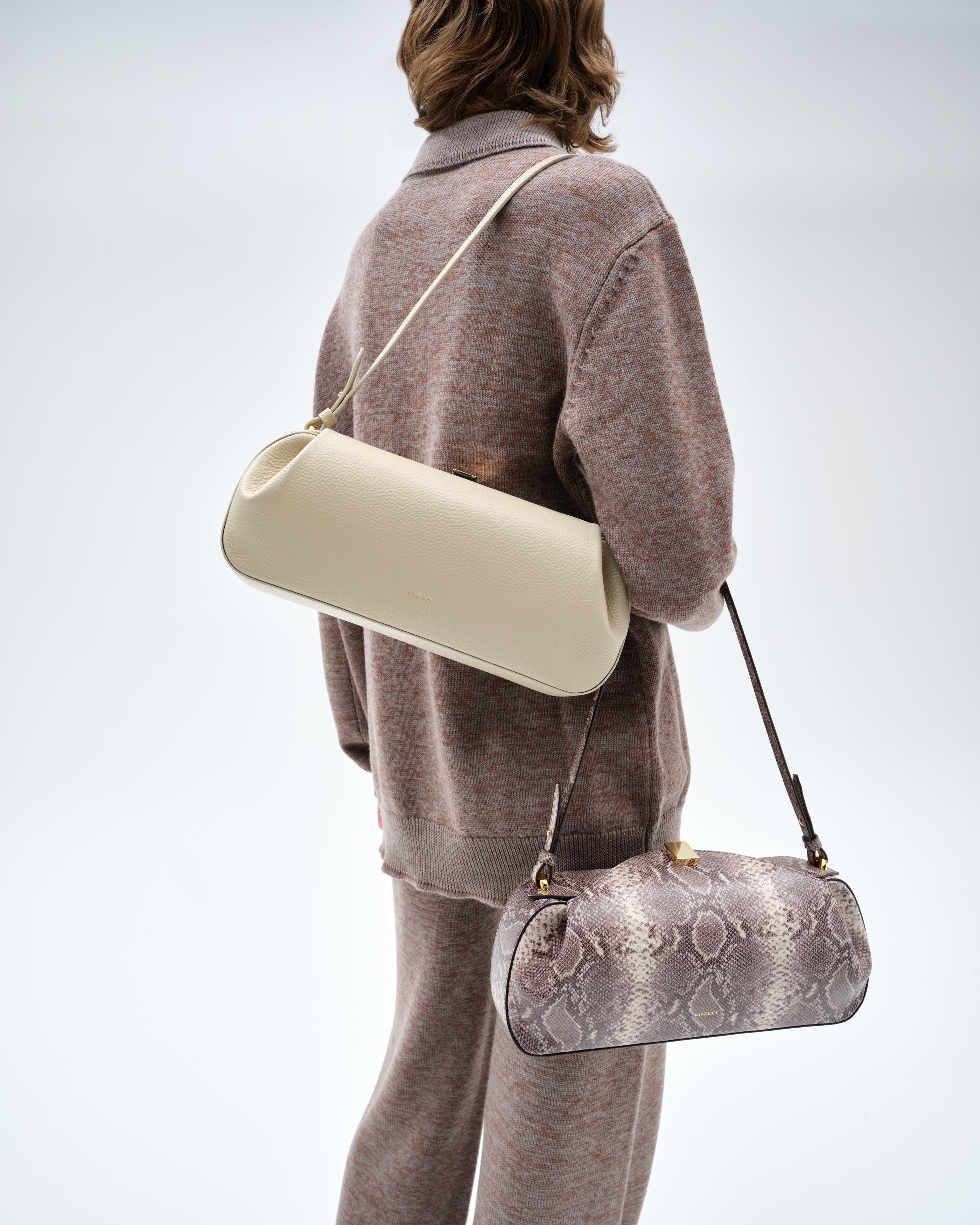 OYSTER CLUTCH - ANGORA PEBBLE GRAINED LEATHER