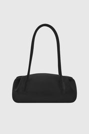 OYSTER SHOULDER BAG - BLACK SUEDE