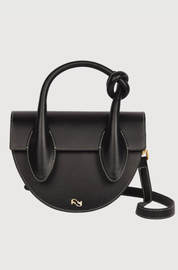 PRETZEL - BLACK SMOOTH LEATHER