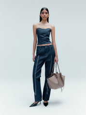 ZIP FRONT JEANS - INDIGO