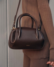 MINI OYSTER DUFFLE - ESPRESSO PEBBLE GRAINED LEATHER
