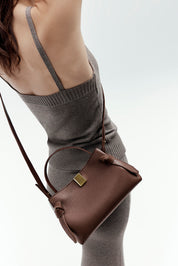 KNIT TOP WITH STRAPS - CLAY