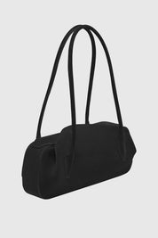 OYSTER SHOULDER BAG - BLACK SUEDE