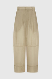 ALYSIA VOILE TAILORED TROUSERS - CRUMB