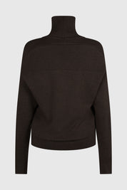 AREN DRAPE BACK JUMPER - CAVIAR