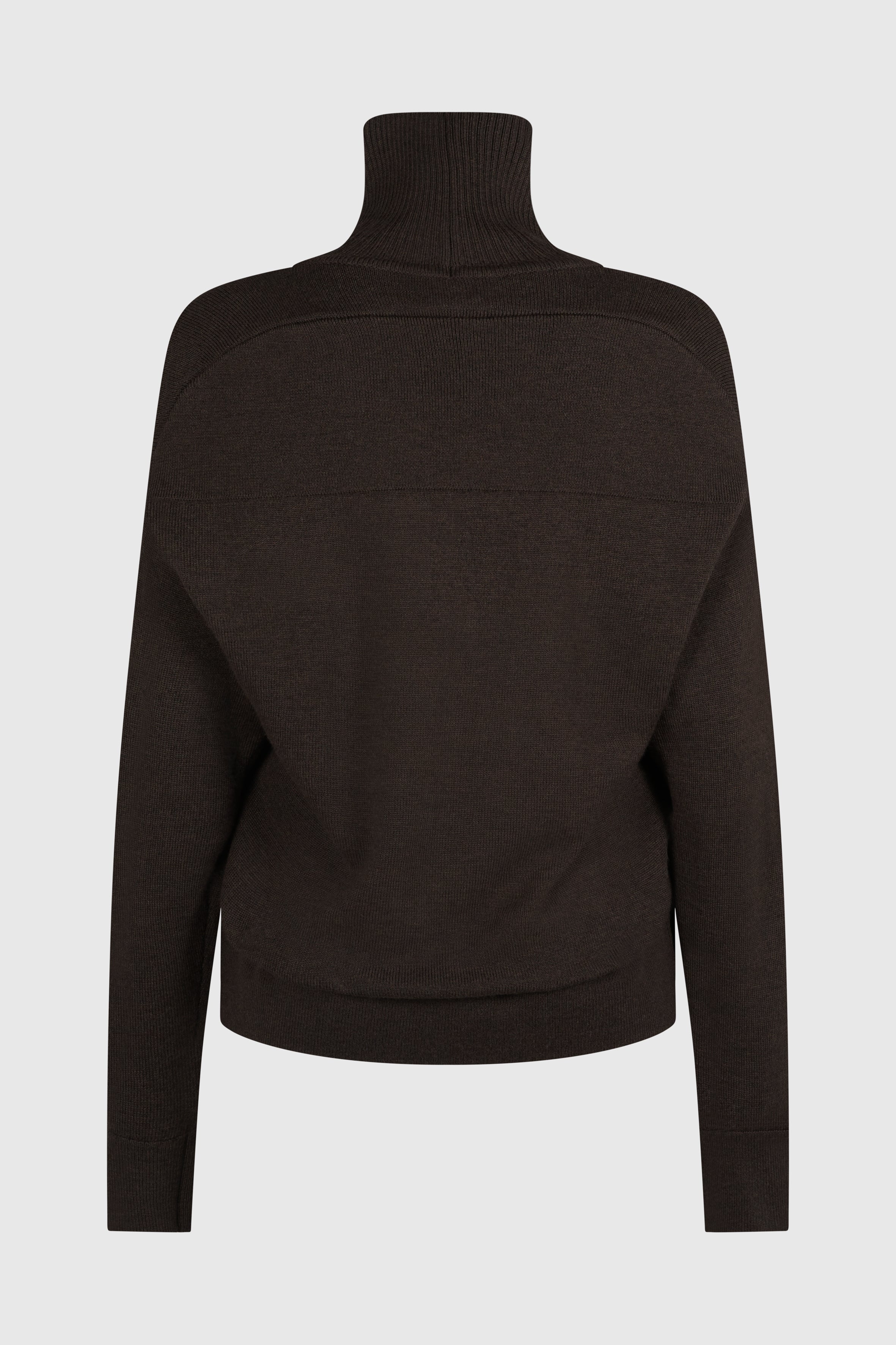 AREN DRAPE BACK JUMPER - CAVIAR