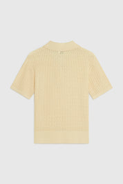 AURI KNIT EYELASH POLO - VANILLA