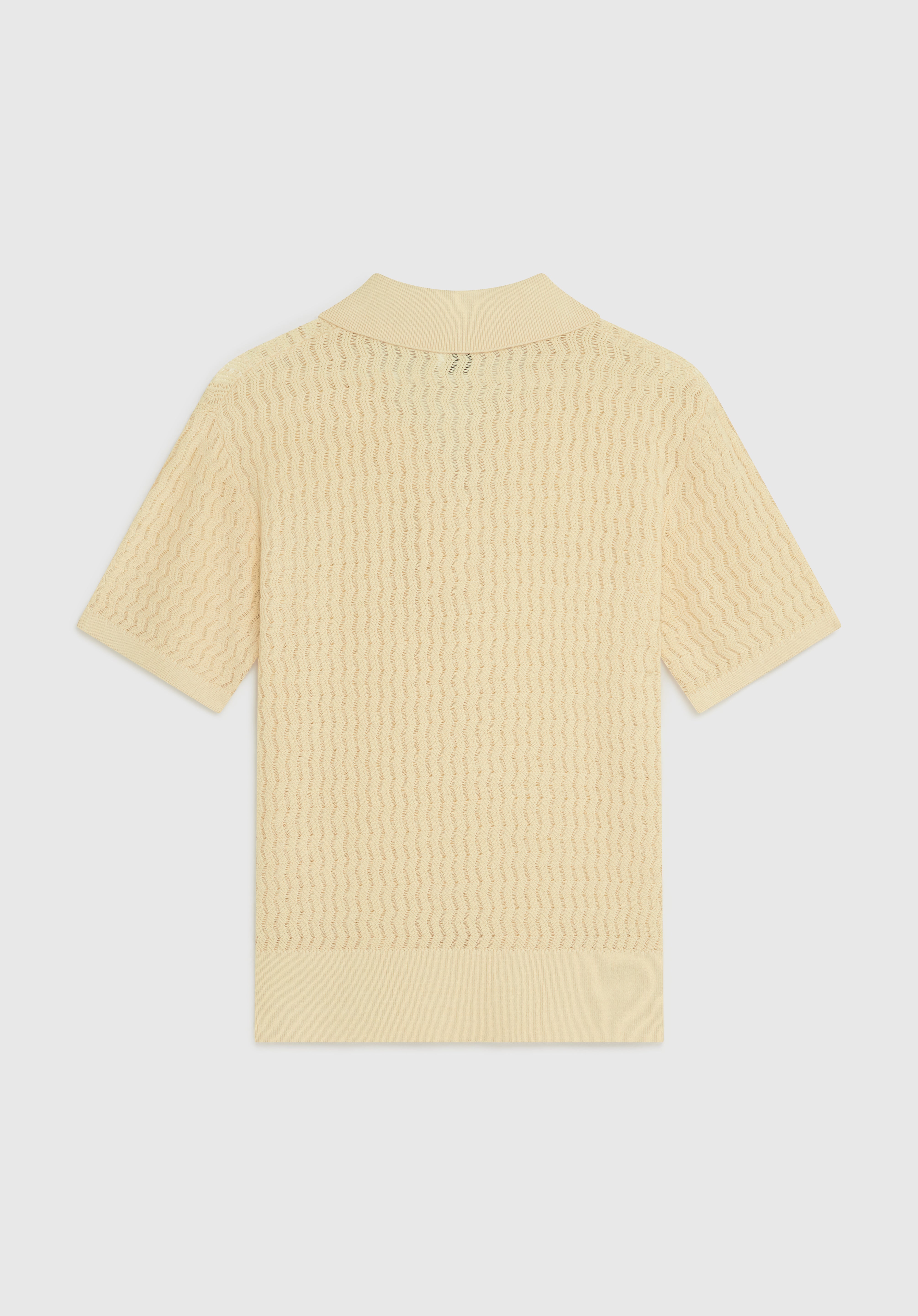 AURI KNIT EYELASH POLO - VANILLA