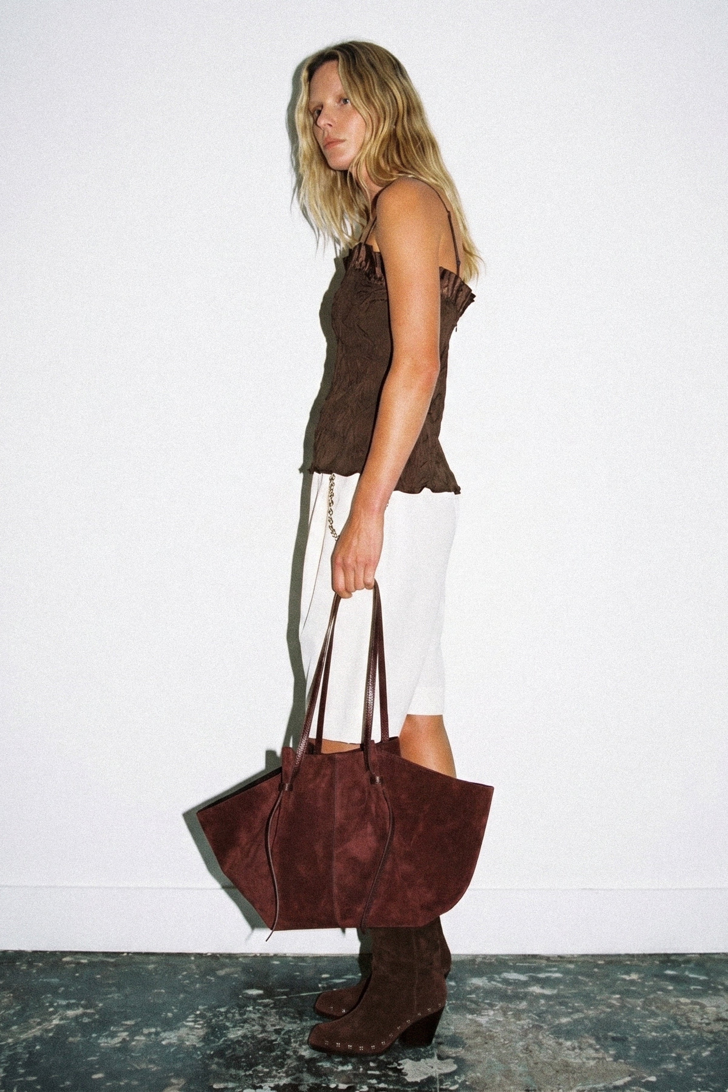 DELAVAR SLOUCH BOOT - NUTMEG SUEDE