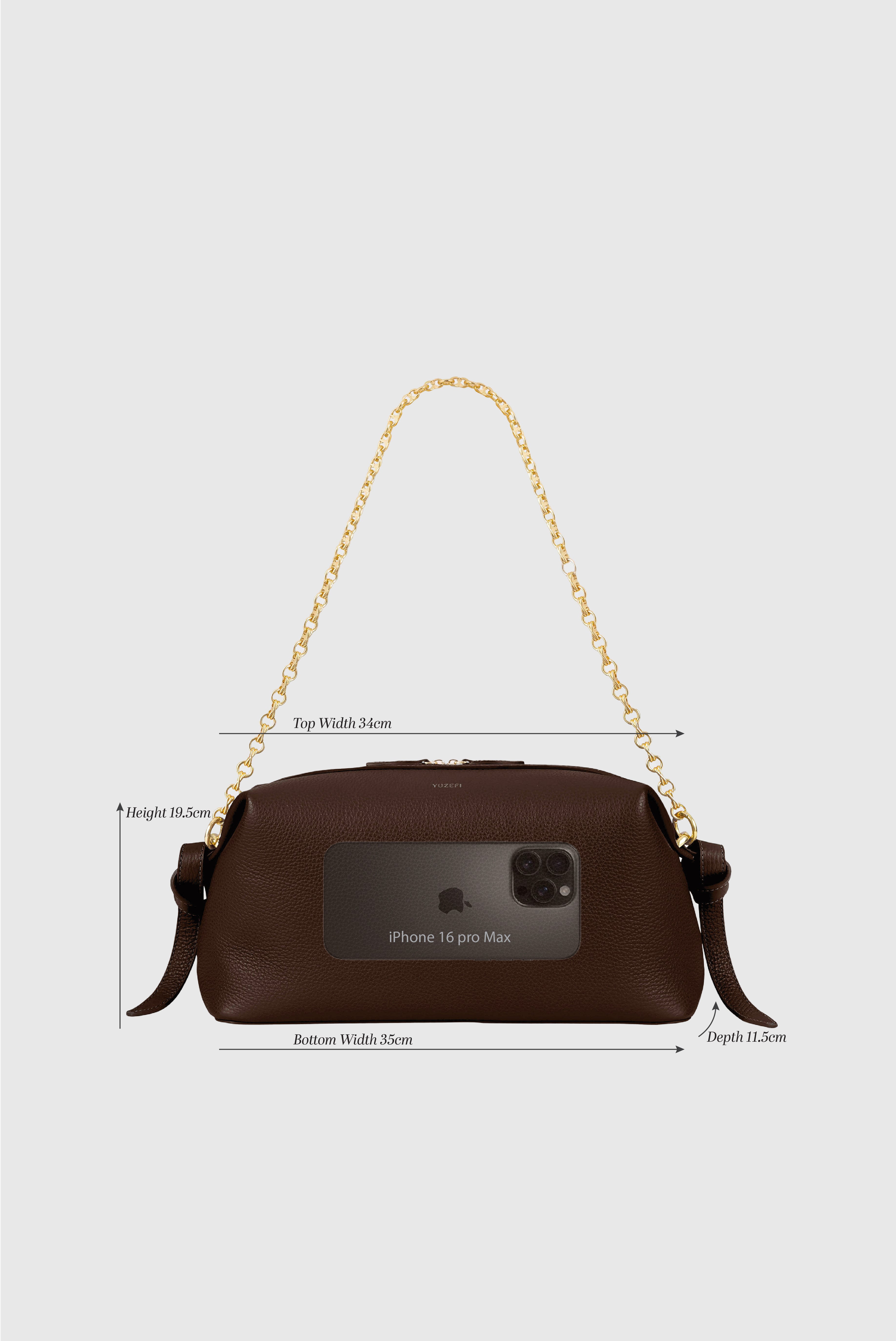 BRIOCHE POUCH - COGNAC SUEDE