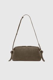BRIOCHE POUCH - TAUPE SUEDE