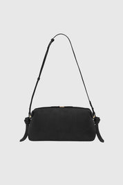 BRIOCHE POUCH - BLACK SUEDE