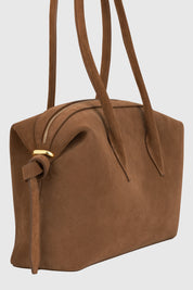 BRIOCHE DUFFLE - COGNAC SUEDE