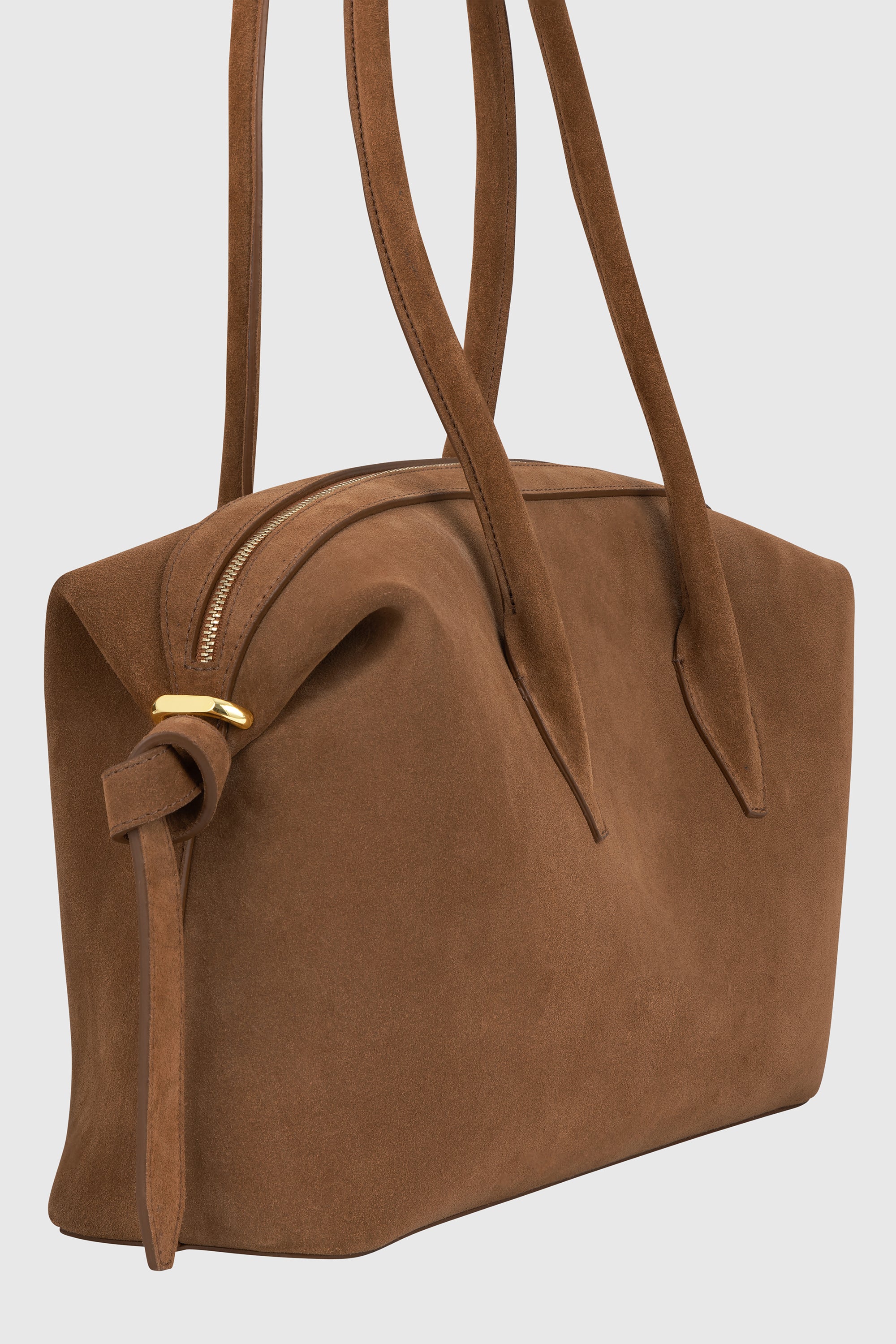 BRIOCHE DUFFLE - COGNAC SUEDE