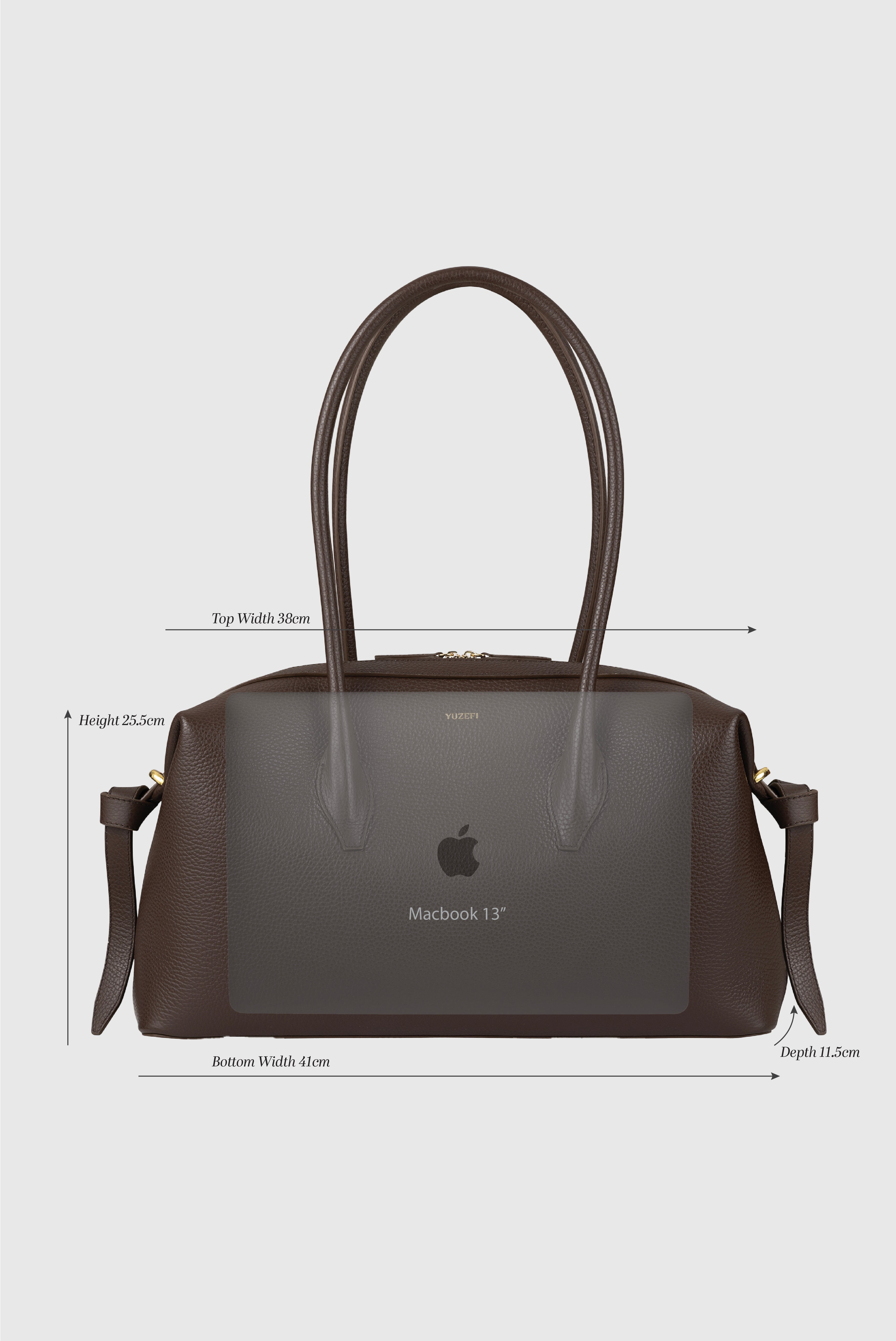 BRIOCHE DUFFLE	- EMBOSSED SNAKE COWHIDE LEATHER