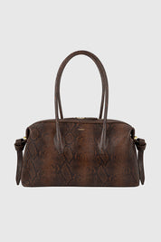 BRIOCHE DUFFLE	- EMBOSSED SNAKE COWHIDE LEATHER