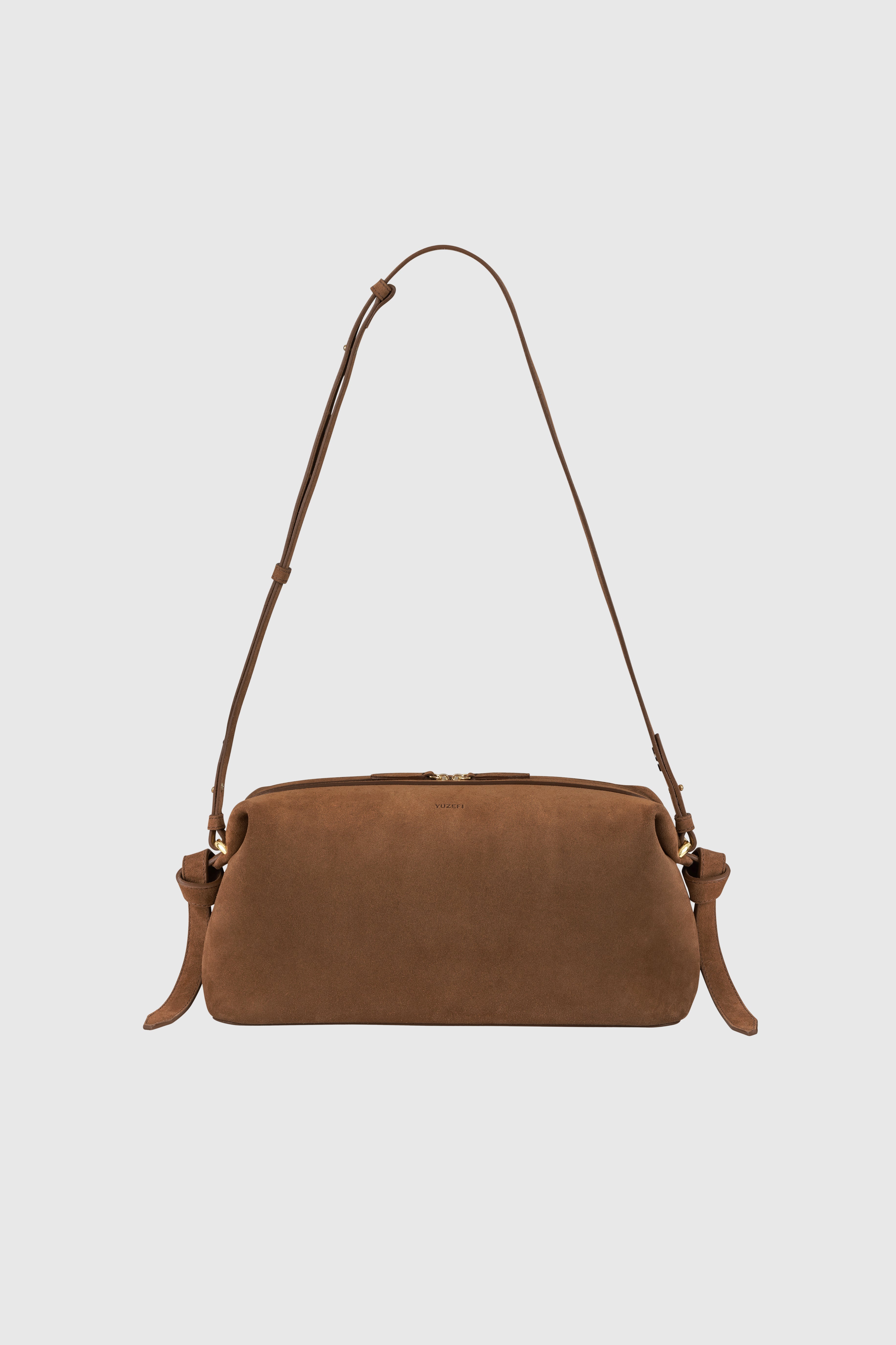 BRIOCHE POUCH - COGNAC SUEDE