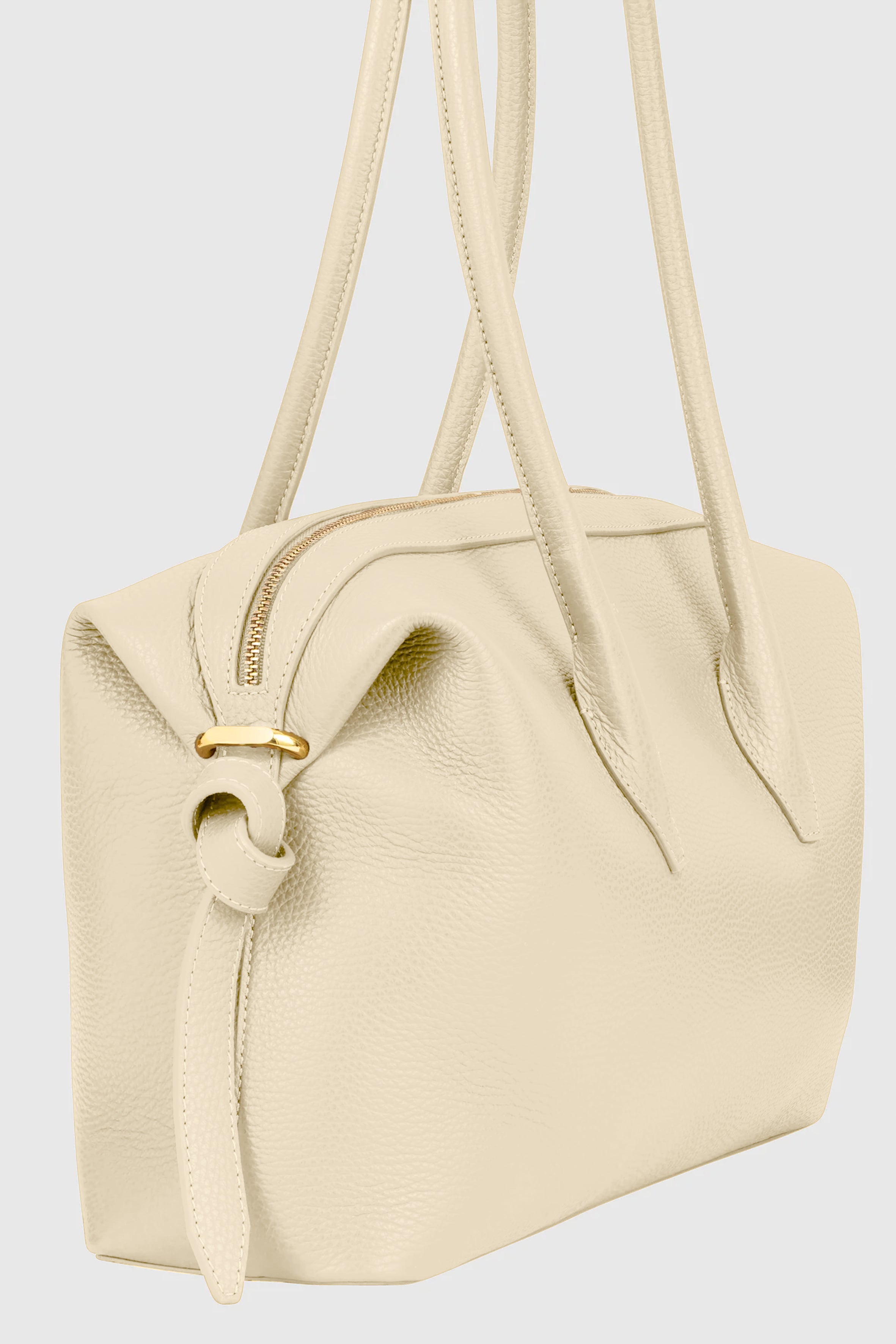 BRIOCHE DUFFLE - ANGORA PEBBLE GRAINED LEATHER