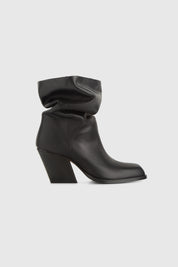 DELAVAR SLOUCH BOOT - BLACK LEATHER