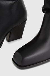 DELAVAR SLOUCH BOOT - BLACK LEATHER