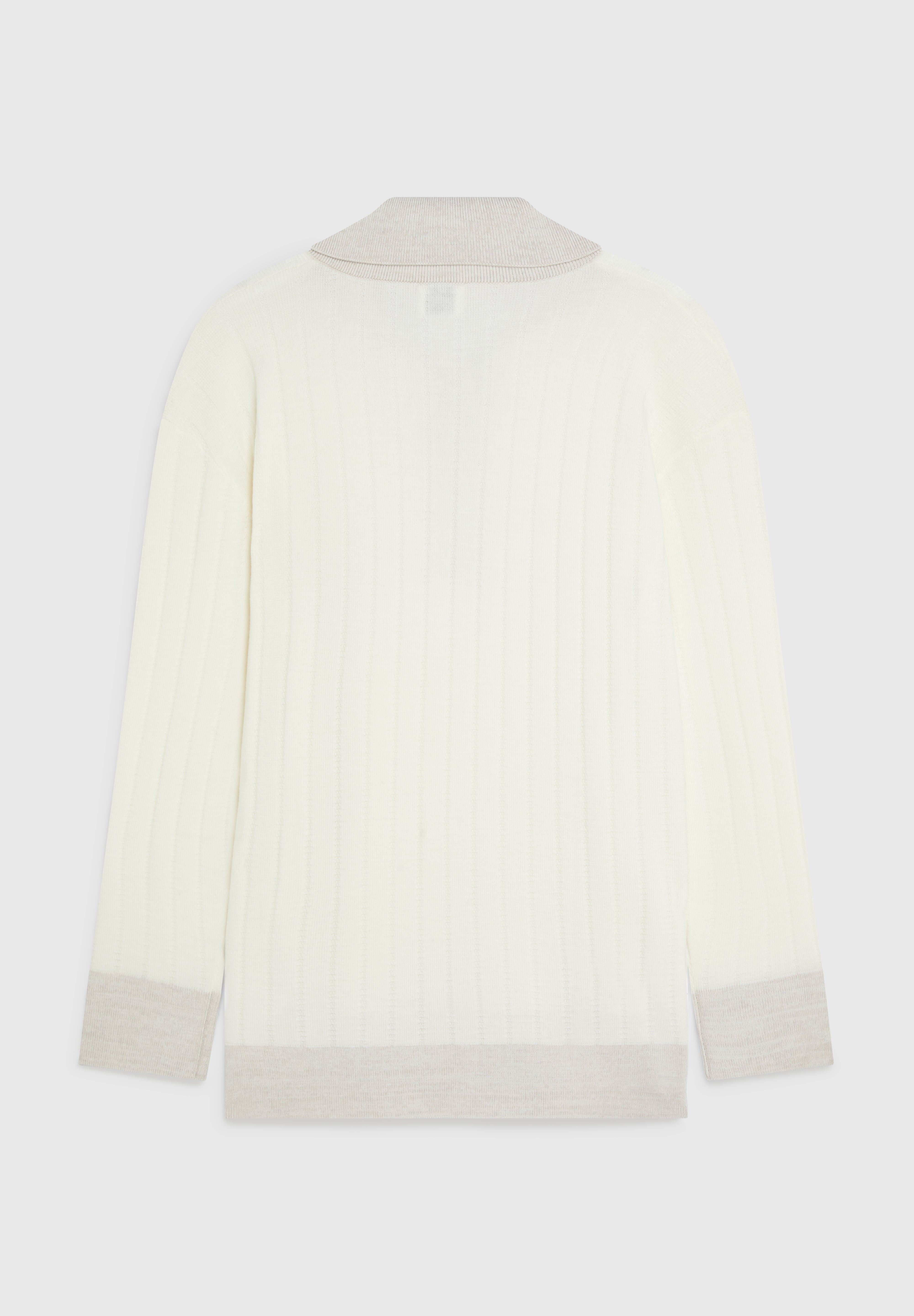 ELLIS TUCK STITCH OVERSIZED POLO - OATMEAL