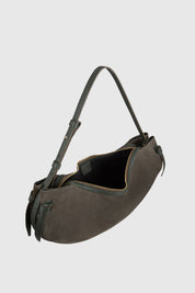 LARGE FORTUNE COOKIE - AGAVE SUEDE