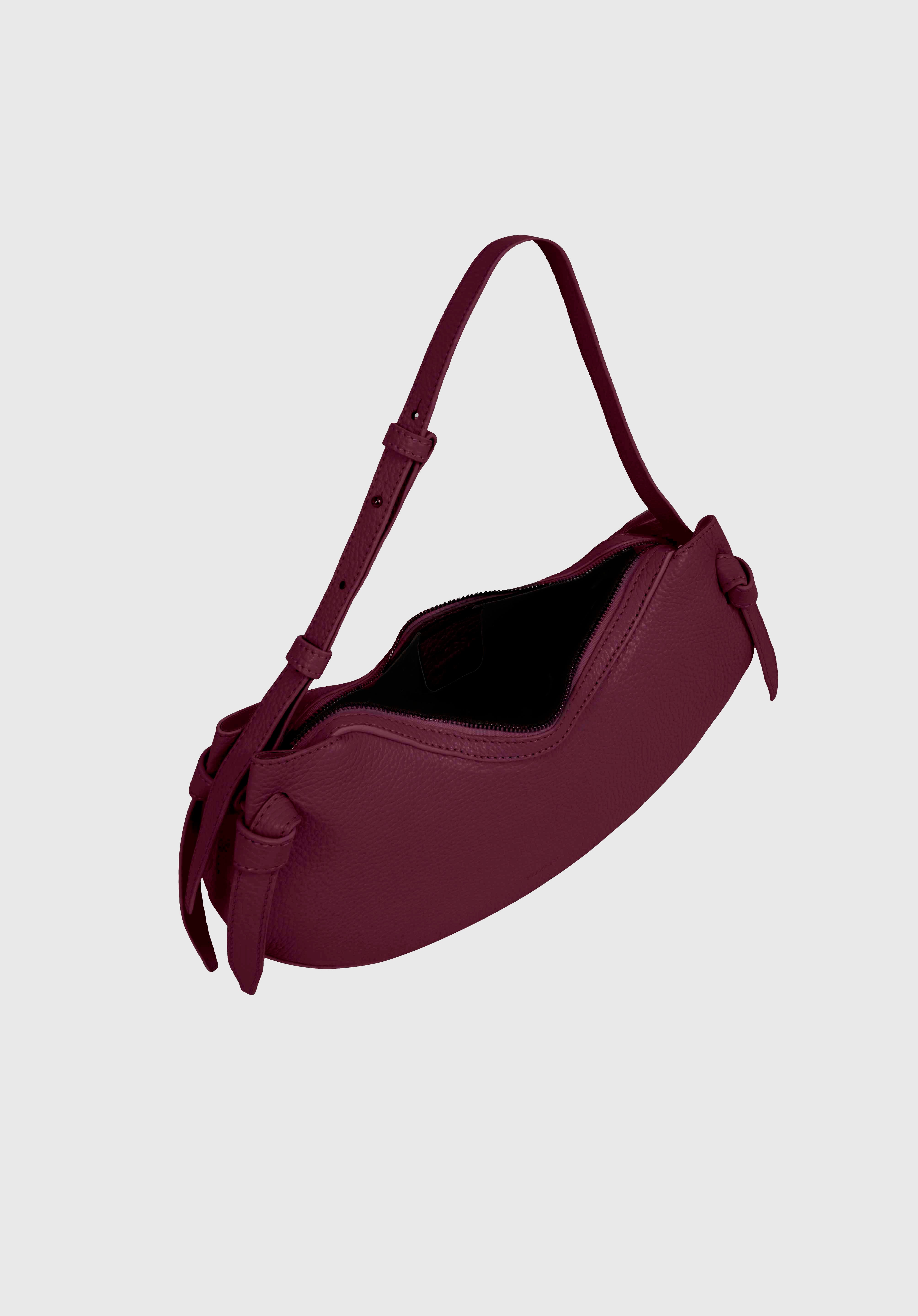 FORTUNE COOKIE - WINE PEBBLE GRAINED LEATHER