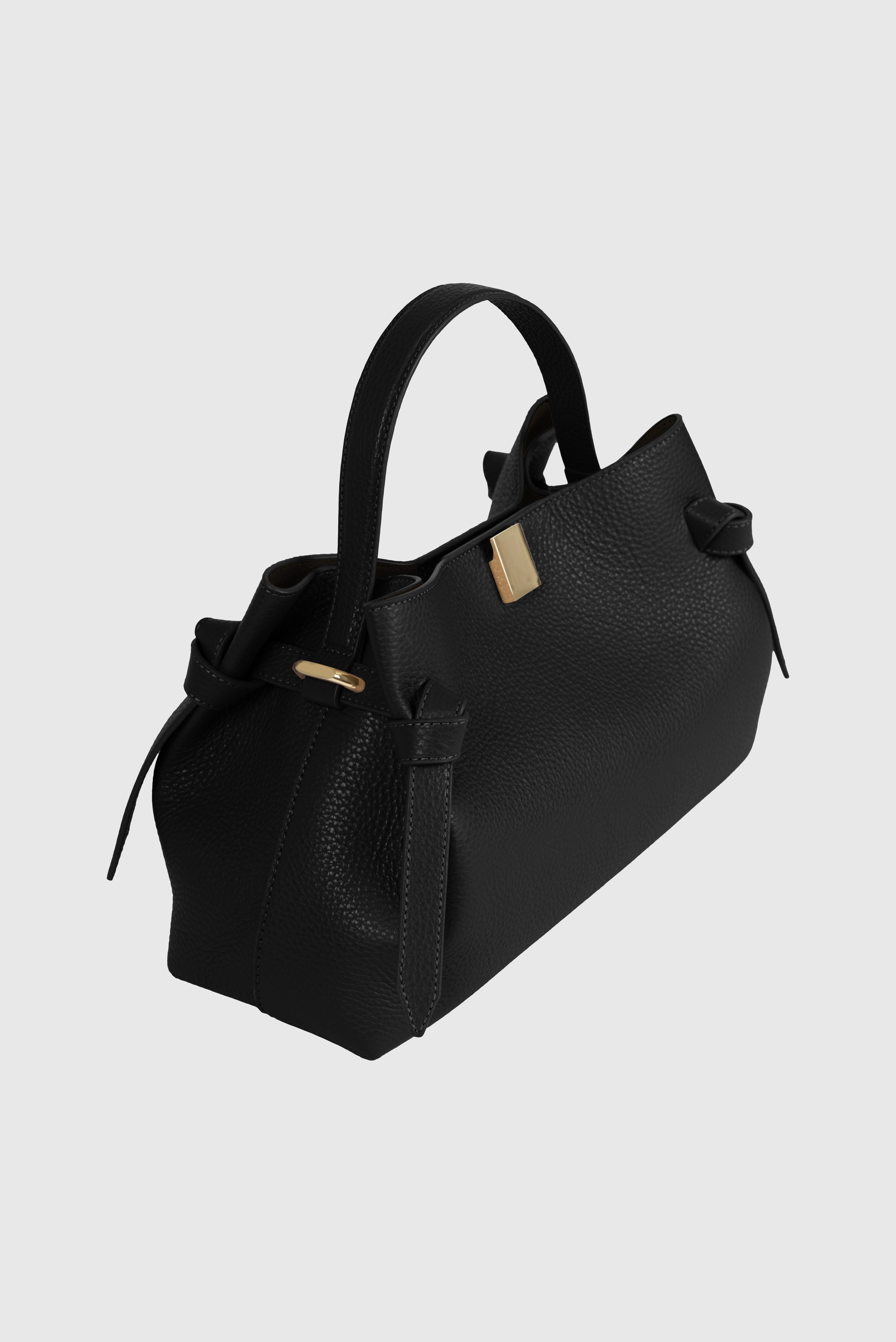 GYOZA - BLACK PEBBLE GRAINED LEATHER – Yuzefi