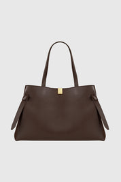 GYOZA TOTE - ESPRESSO PEBBLE GRAINED LEATHER