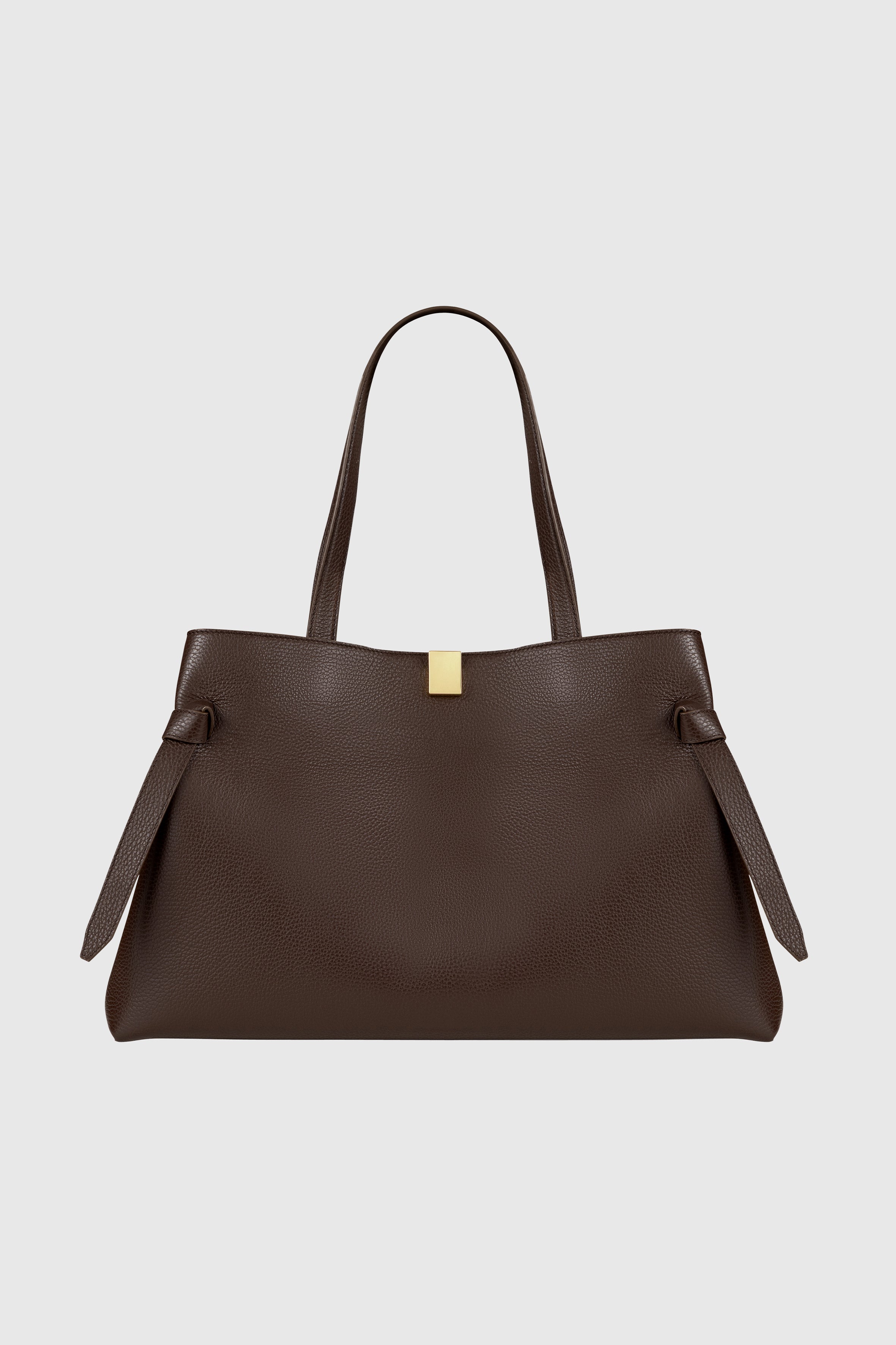 GYOZA TOTE - ESPRESSO PEBBLE GRAINED LEATHER