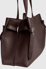GYOZA TOTE - ESPRESSO PEBBLE GRAINED LEATHER